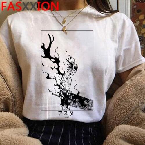 Hot Japanese Anime Black Clover T Shirt Men Kawaii Summer Tops Cartoon Graphic Tees Fashion Unisex T-shirt Harajuku Tshirt Male