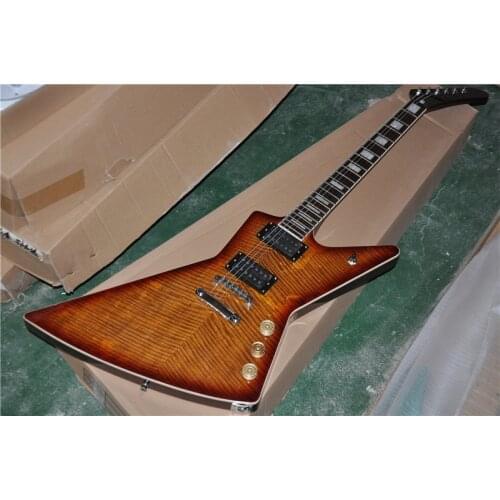 From stock, classic style, customized 6-string guitar, flame maple veneer, retro fade, free delivery