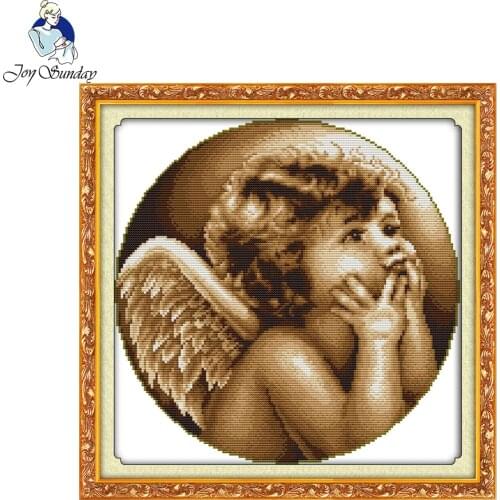 Joy Sunday Lovely Angel Cross Embroidery Stitch DIY 14CT11CT Cross Stitch Sets for Embroidery Kits Print Counted Cross-Stitching