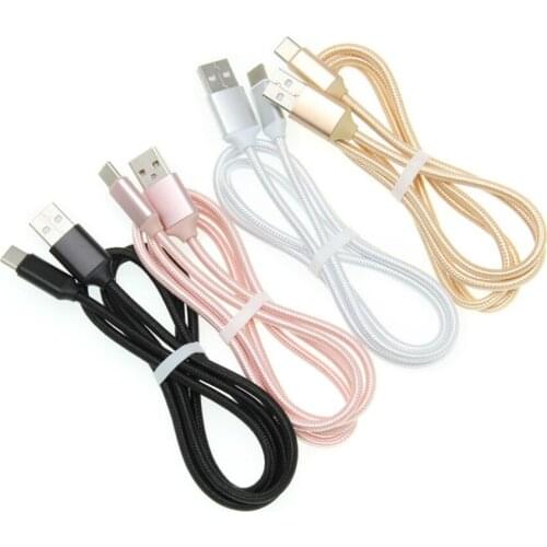 25cm 1M Braided USB Cable For iPhone Fast Charging Micro Usb Type C Cables for Samsung S10 Huawei P30 Xiaomi 8 Cord 100pcs