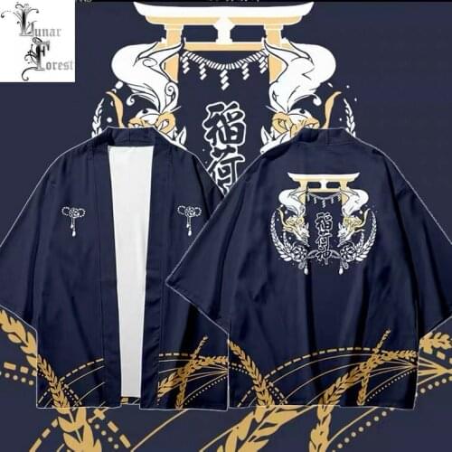 Inari no Kami 3D Printing Japanese Kimono Haori Yukata Cosplay Women/Men Fashion Summer Casual Cool Short Sleeve Streetwear