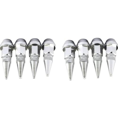 MagiDeal 8X Spike Wheel/Tire Valve Stem Car-Truck Air Caps Covers Silver