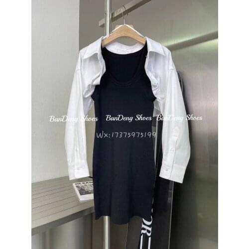 Fashion Color Matching Slim Short-Sleeved Shirt Dress Casual Home Street Commuter Plus Size Dress Women