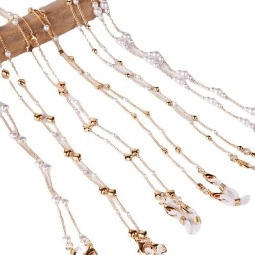 Fashion Multifunctional Mask Glasses Holder Pearl Star Anti-lost Lanyard Chain Love Beaded Necklace Temperament Mask Chain