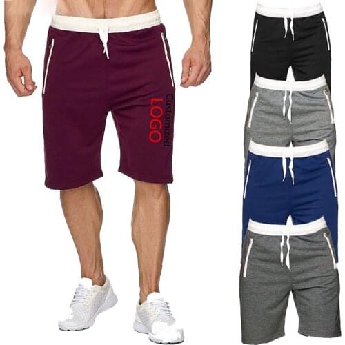 OIMG Mens Casual Shorts Fitness Joggers Fashion Pockets Sweatpants Print DIY Custom Logo Text Image Short Pant Tracksuit