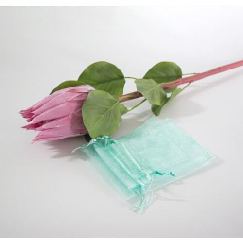 Mint Green 100Pcs Cosmetic Organza Bag Wedding Candy Chocolate Gift Pouches For Floral Wig Dry Flower Aroma Can Print Logo