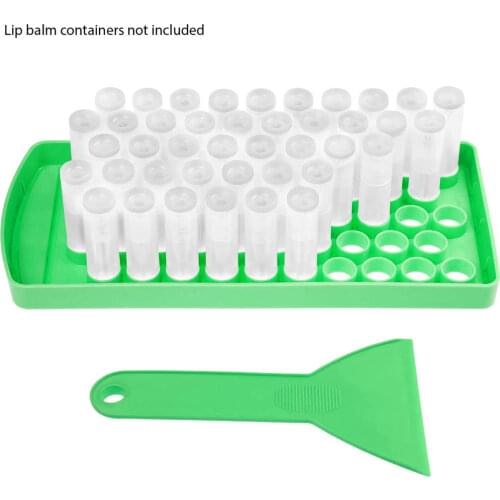 Lip Balm Crafting Kit Lip Balm Filling Tray Spatula 50 Empty Lip Balm Tubes with Caps Writeable 50 Printed Stickers Make Natural