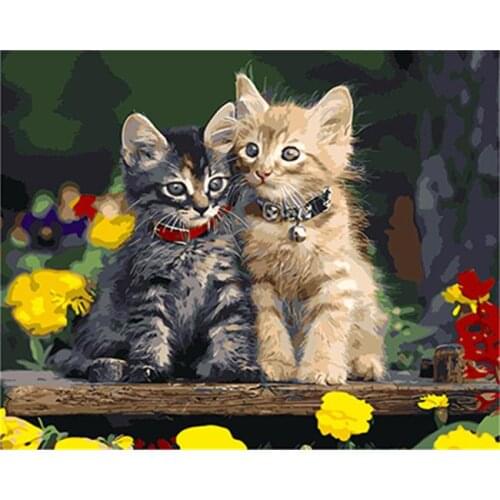 DRAWJOY Framed Pictures Painting & Calligraphy DIY Painting By Numbers Of Animal Oil Painting Home Decor Wall Art