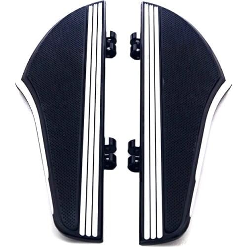 Motorcycle Front Rear Driver Floorboards Foot Pegs Brake Pedal Cover Black&Chrome For Harley Touring Electra Glide Softail Dyna