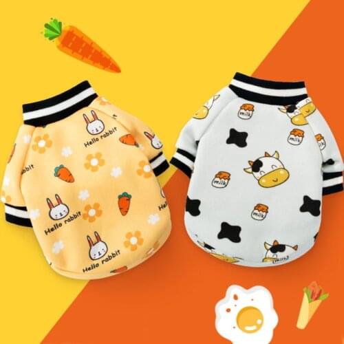 Dogs pet Clothing Cute Print Small Dog Hoodie Coat Winter Warm Pet Clothes for Chihuahua Shih Tzu Sweatshirt Puppy Cat Pullover