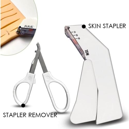 Disposable 35W Medical Skin Suture Surgery Stapling Stitching Surgical Clipper Nail Stapler Needle Remover for Student Practice