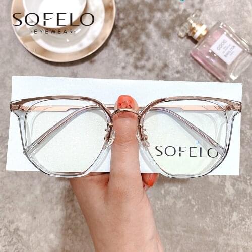 Transparent Big Frame Optical Glasses Men Anti Blue Lihgt Computer Eyeglasses Frame Women Prescription Myopia Spectacles Frame