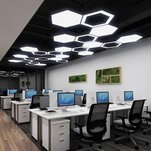 Hanging Lamp Office Building LED Pendant Light Creative Industrial Pendant Lamp Supermarket Lighting Meeting Room Hanging Lights