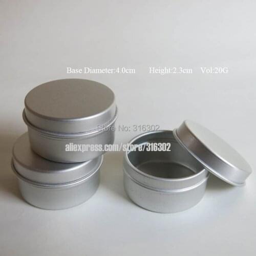 30 X 20g Empty Mini Metal Aluminum Cream Jar Pot Tins Containers 20cc Travel Cosmetic Packaging