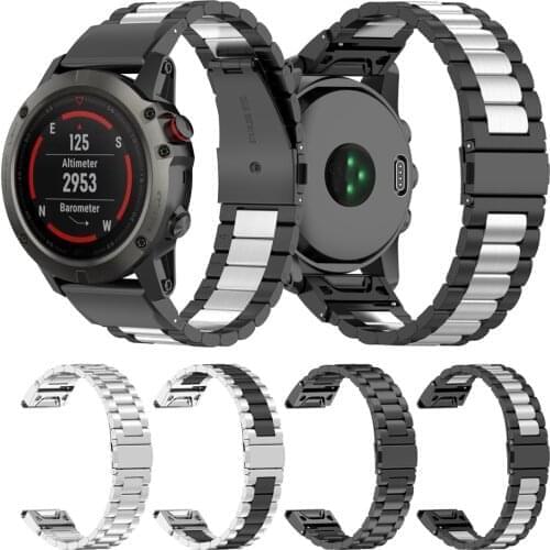 22mm 26mm Quick Release Classic Metal band for Garmin Fenix 6 5plus strap bracelet for Fenix 6X 5X Plus 3 3HR Fenix 6 Watchbands
