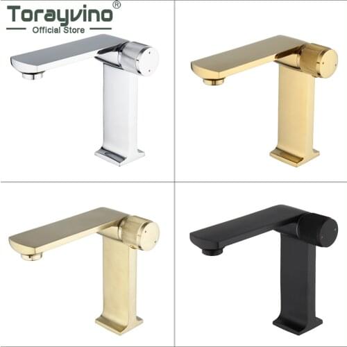 Torayvino Luxury Bathroom Faucet Basin Sink Deck Mounted Single Handle Bathtub Faucet Washbasin Cold And Hot Mixer Water Tap