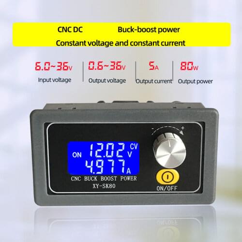 SK80 DC DC Buck Boost Converter 0.6-36V 5A CC CV Power Module Adjustable Regulated laboratory Power Supply Variable 5V 12V 24V