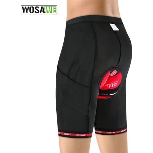 WOSAWE Cycling Shorts Pro Bike Team Summer Cycling Short Tights Bicycle MTB Road Bike Trousers Breathable 5D Gel Pad Gel Hem