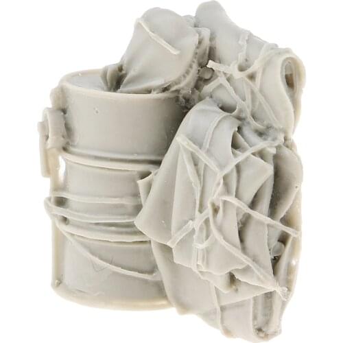 1/35 Resin World War II Scenario Accessories Oil Drum Canvas Bags Sculpture
