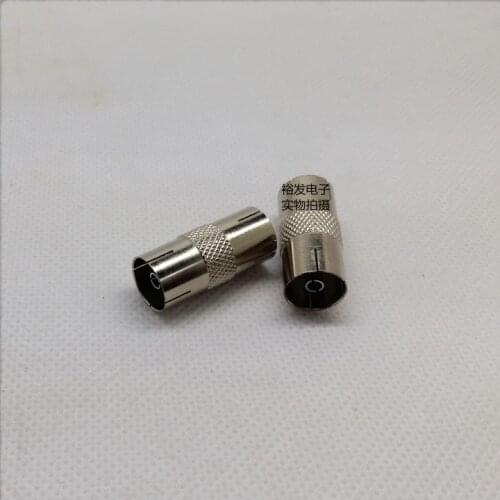 10pcs TV TV line hole to hole TV female to female head straight connector RF line extension head / RF straight head