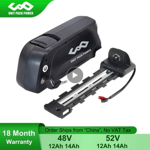 UPP 48V 14Ah 12Ah 11.6Ah eBike Battery 13S4P With Samsung/Sanyo Li-ion Cell for 1000W 750W 500W 350W Motor Fit Radpower Bike