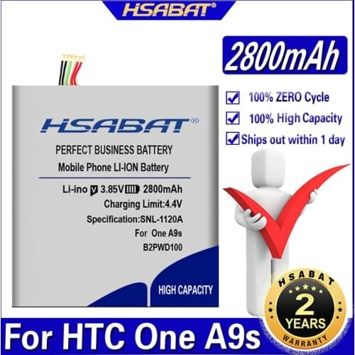 HSABAT B2PWD100 2800mAh Battery for HTC B2PWD100 One A9s LTE O TD-LTE 35H00259-00M Batteries