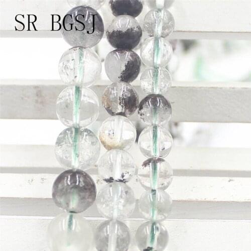 Free Shipping 6 8 10mm 3A Phantom Quartz Gems Natural Round Stone Wholesale Beads Strand 15"