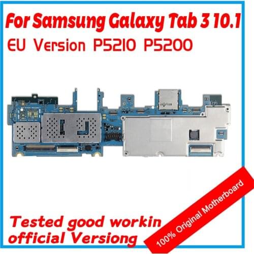 For Samsung Galaxy Tab 3 10.1 P5210 P5200 P5220 Motherboard Clean Original Logic Board With Chip Mainboard WiFi / SIM Android OS