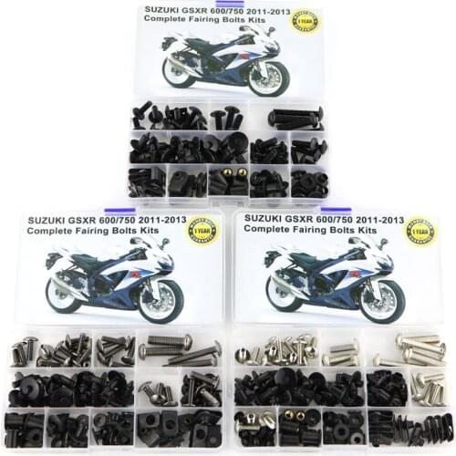 Fit For Suzuki GSXR600 GSX-R750 2011 2012 2013 2014 2015 2016 Motorcycle Complete Full Fairing Bolts Kit Steel Fastener Screws