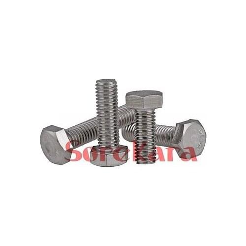 M6*10-M6*110mm Pitch 1.0 304 Stainless Steel Hex Head Cap Screws Tap Bolts