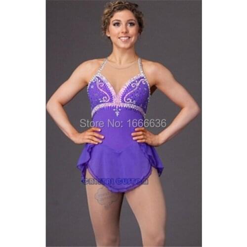 Children Figure Ice Skating Dresses With Spandex New Brand Vogue Figure Skating Competition Customized Dress DR2989