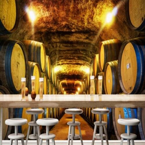 Drop Shipping Photo Wallpaper Custom Wallpaper Murals Gorgeous Wine Cellar Entertainment Bar Decorative KTV Background Wall