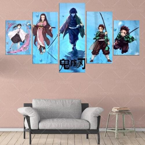 Anime Demon Slayer Tanjiro Kamado Poster Canvas Prints Modern Living Room Decorations Printing Pictures Giclee Oil Paintings