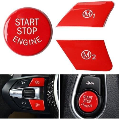 For BMW F16 F80 F82 F20 F22 F23 F22 M1 M2 Steering Wheel Switch Button Replace Cover Start Stop Engine Button Accessories