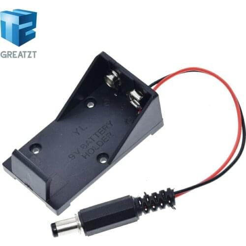 GREATZT 2018 Hot New 9V Battery Holder Box Case Wire with Plug 5.5*2.1mm for Arduino AU