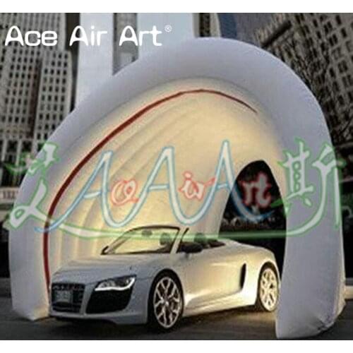 Fashionable white air blower inflatable dome tent, parking garage advertising inflatable igloo dome tent for car trade shows
