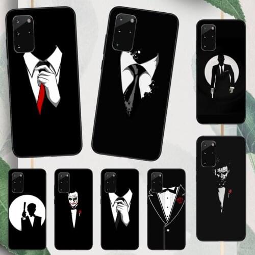 Man Suit Shirt Tie Custom Phone Case For Samsung A50 A51 A71 A20E A20S S10 S20 S21 S30 Plus ultra 5G M11