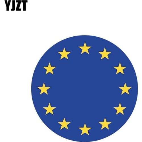 YJZT 12.2CM*12.2CM Creative European Union Map Decal Car Sticker Flag Car Styling 6-0910
