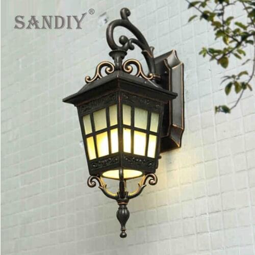 SANDIY Retro Wall Light Outdoor IP65 Waterproof Sconce for House Doorway Porch Villa Garden Vintage Exterior Wall Lamp E27/E26