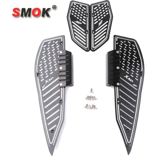 Foot Plate For Yamaha Xmax 250 300 400 2017 Footrest Pedal Motorcycle CNC Aluminum Alloy Front Rear Footboard Steps Foot Plate