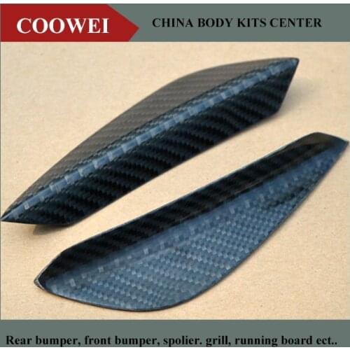One Pair Universal Carbon Fiber car bumper tuyere moulding trim auto bumper decoration Front Bumper Fins Canards Splitters