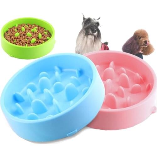 Pet Slow Feeder Anti-slip Dog Cat Food Water Bowl Pet Slow Down Eating Drinking Dish Tray Dog Feeding Bowl Prevent Obesity
