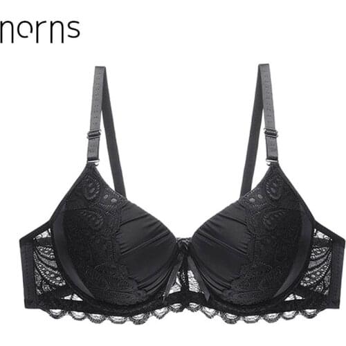 Norns Sexy Gathered Bra Lace Shape European and American Lingerie Solid Color Push Up Single Bra Large Size Underwear