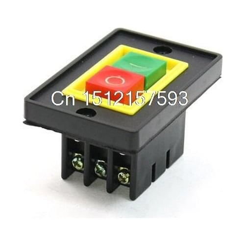 Rectangle Shape Panel Mount ON/OFF Push Button Switch AC 380V Volt 2KW