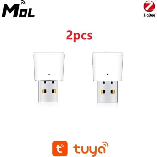 MOL 2pcs Tuya Zigbee Signal Repeater USB Zigbee Hub Signal Expand 20-30M Smart Home Automation Module
