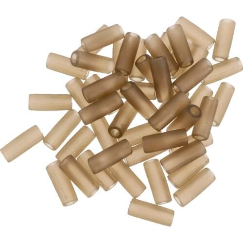 50pcs Rubber Tubes Carp Fishing Terminal Rig Sleeves Anti Sleeve Tool