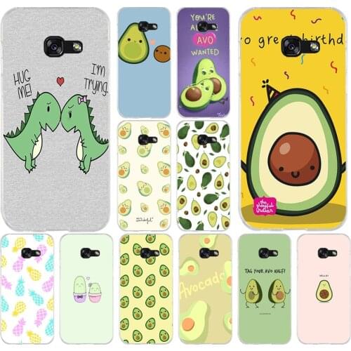 12AS Avocado Aesthetic Silicone case for Samsung Galaxy A3 A5 A6 Plus A7 A8 2016 2017 2018 A50 A30 cover funda