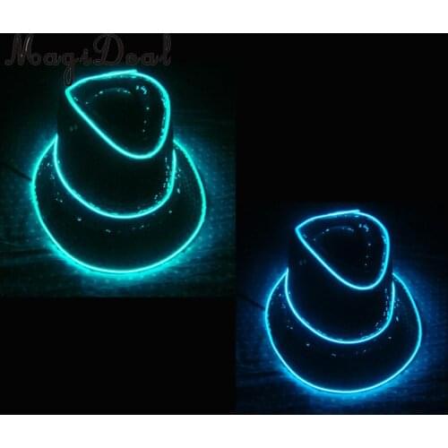 LED Cowboy Hat Flashing Sequins Fedora Falshing Stage Performing Halloween Fancy Dress Party