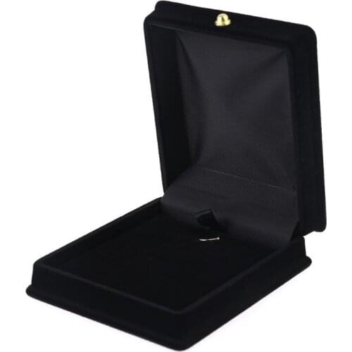 Handy Velvet Necklace Jewelry Gift Display Box Ring Bracelet Storage Case Black N2UE