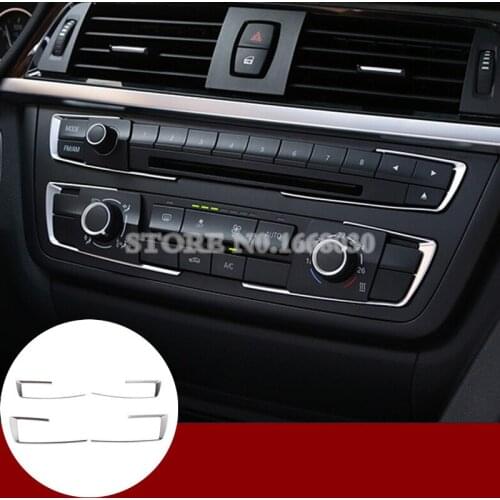 Inner Console Button Switch Frame Trim Cover 4pc For BMW 3 4 Series F30 F31 F32 F34 2013-2018 Car accesories interior Car Trim